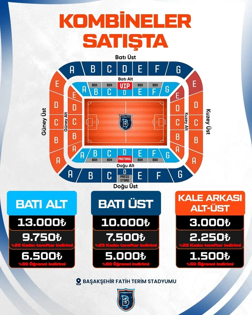 Süper Lig Kombine Başakşehir