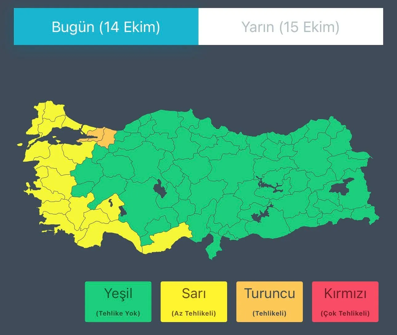 Sarı Kodlu Uyarı Izmir1